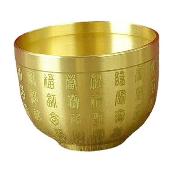 Brass Feng Shui Bowl Desktop Lucky Decor Figurine Cornucopia Statue Sculpture Folk Treasure Bowl for Luck Wealth Housewarming Gift Home