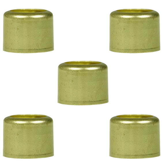 Brass Ferrule 3/4" Outer Diameter 1/2" Inner Diameter Smooth Crimp 5-Pack 32565