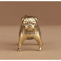Solid Brass French Dog Figurine Elegant Desktop Ornament Decorative Sculpture for Home Décor Pet Lover
