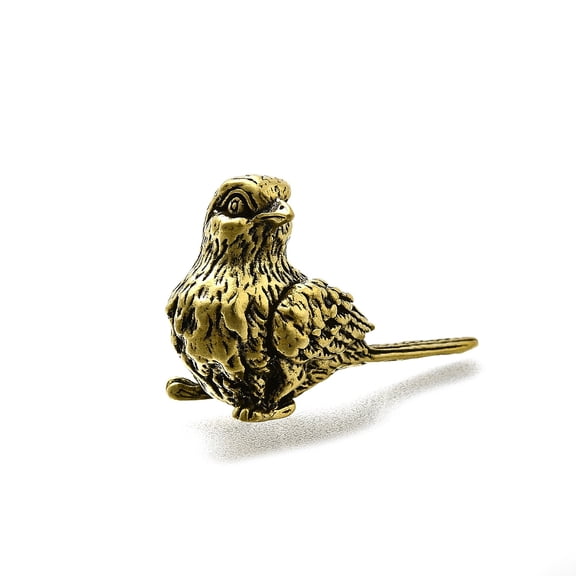 Brass Figurine Statue for Living Room Table Home Decoration Antique Bronze Bird 30.5x15.5x20.5mm Brass