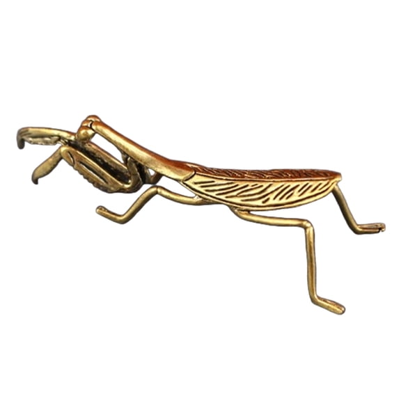 Brass Figurine Unique Solid Desktop Ornament Art Piece Feng Shui Wealth Sculpture Animal Statues Handmade Luck Symbolic Collectible For Home Decorative,7.2x2 cm,Gold