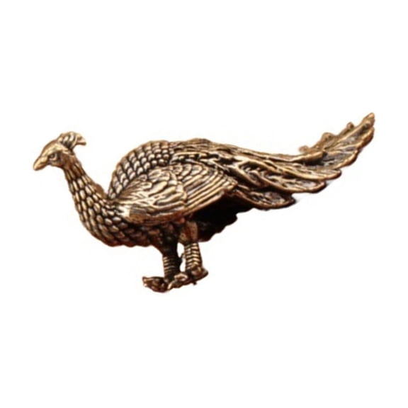 Brass Figurines Peacocks Statues Shelf Decors Accent Peacocks Decorative Objects Tabletop Centerpieces Home Decors