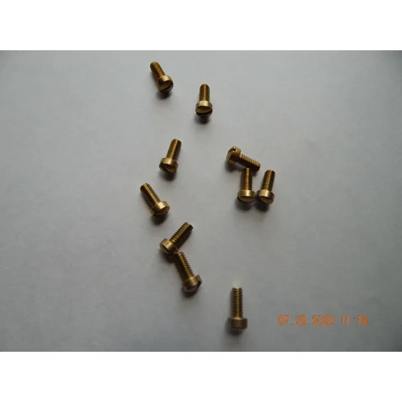 Brass Fillister Head Slotted Machine Screws 12/24 X 1/2 10 Pcs. New