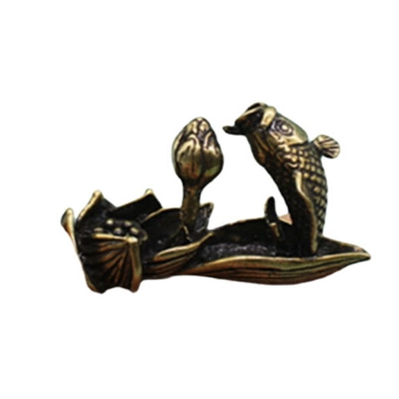 Brass Fish Figurine Solid Small Statue House Ornament Animal Figurines