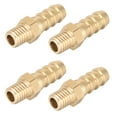 thumbnail image 1 of Brass Fitting Connector Metric M8x1.25 Male to Barb Hose ID 8mm 4 pcs, 1 of 3