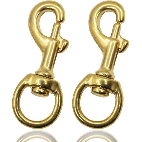 Brass Flagpole Snap Hooks with Swivel Eyelet Flag Rope Clips