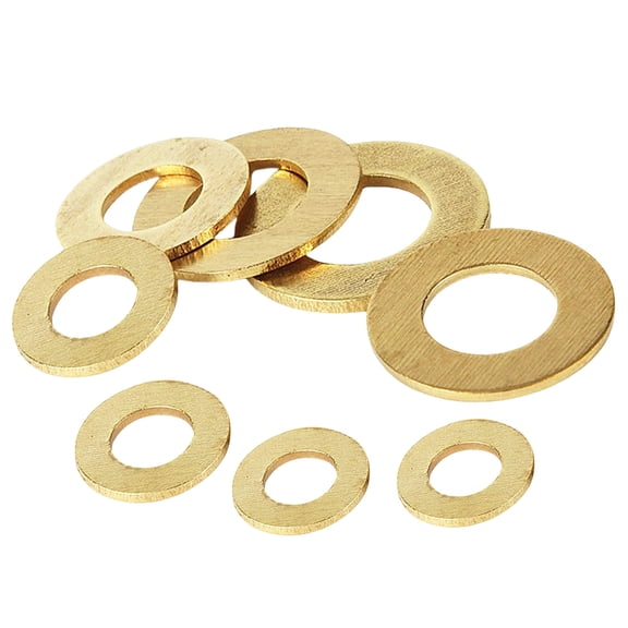 Brass Flat Washers ORings Gaskets Metal Plain Pad Spacers Seal Orings Washers M2M2.5M3M4M5M6M8M10