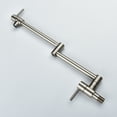 thumbnail image 1 of Brass Folding Faucet 1/2'' NPT Wall Mount Kitchen Faucet Two Handles Cold Water Tap Nickel, 1 of 16