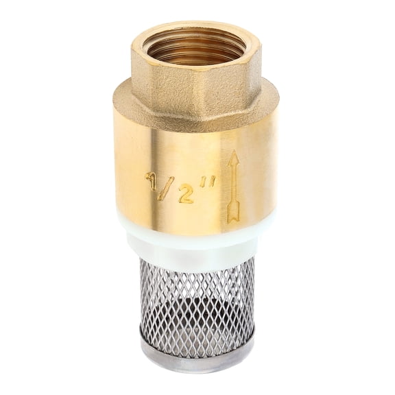 Brass Foot Valve Water Pump Bottom Valve with Filter, Foot Valve Filter No Return Valve Foot Valve Strainer