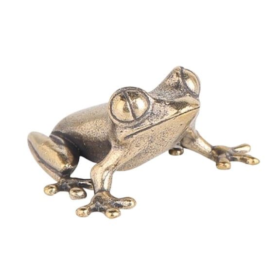 Brass Frog Figurine Unique Home For Living Room Desk Ornament Style Brass Sculpture",1.4x2.7 cm,Purple