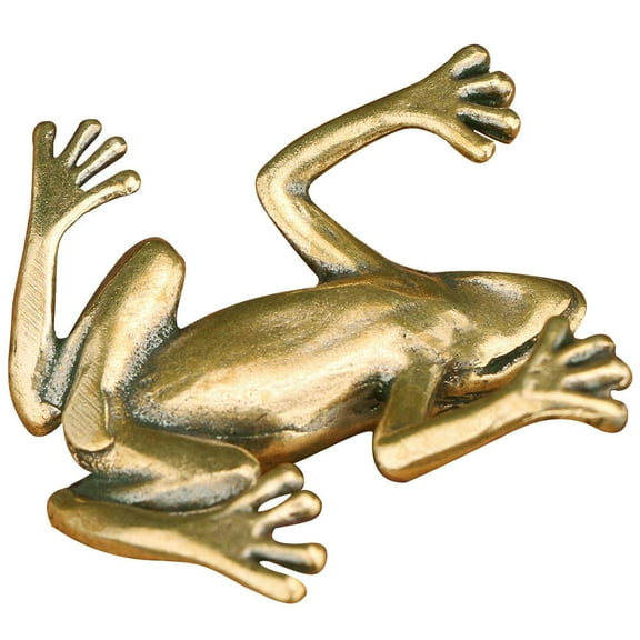 Brass Frog Frogs Brass Toad Car Decor Marvelous Decoration 3.2x3.8cm Golden