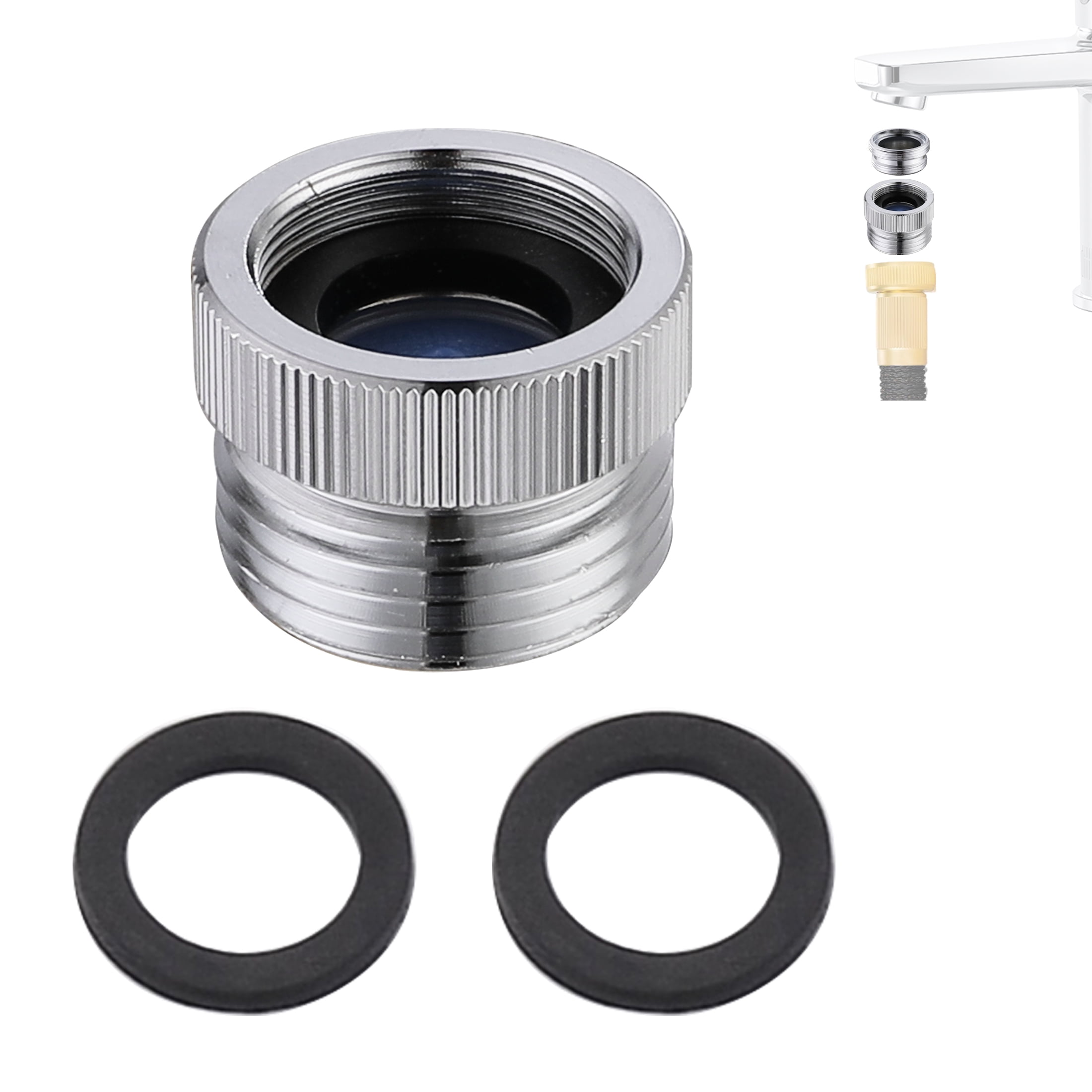 Brass Hose Adapter, Kitchen Sink Faucet Connector with Aerator, Female ...