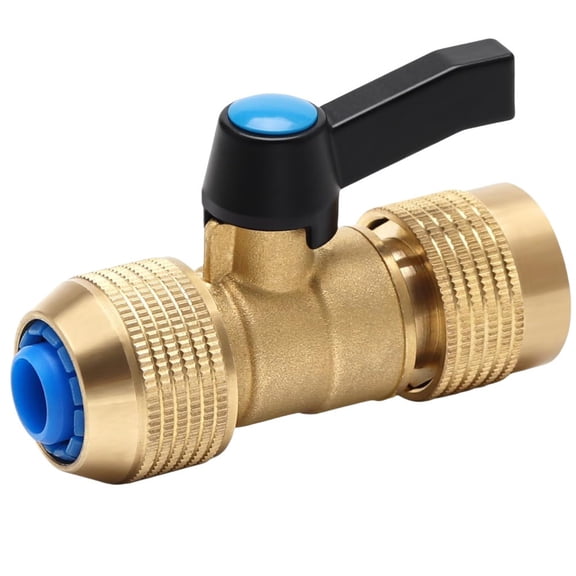 Brass Garden Hose Control Valve Connector Water Flow Regulator For 13Mm (1/2 Inch) And 15Mm (5/8 Inch) Sprinkler System With Comfort Grip Handle Multiple Applications