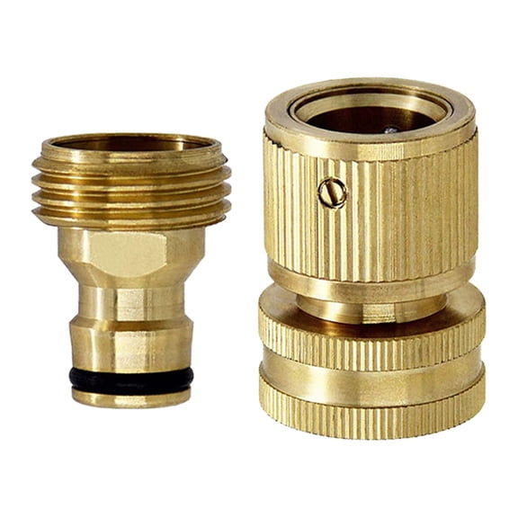 Brass Garden Hose Quick Connector Kit Quick Disconnect Hose Fittings Male And Female (1 Pairs) Small Metal Clamps Fence Clamp 1 5/8 Right Angle Clamp Stud Clamp Rubber Vice Jaw Pads Bed Frame Clamp 1