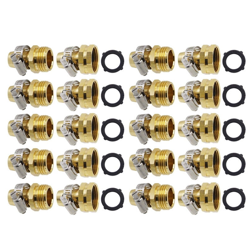 Brass Garden Hose Repair Connector With Clamps Garden Hose Fitting Fit brass-garden-hose-repair-connector-with-clamps-garden-hose-fitting-fit