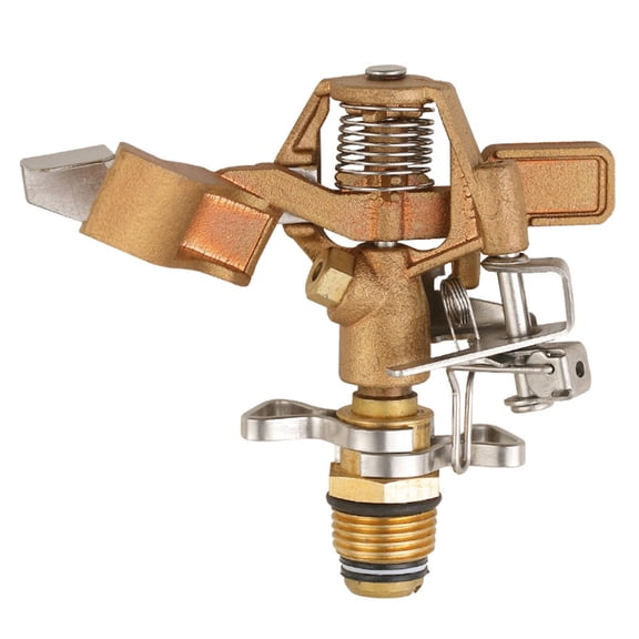 Brass Garden Sprinkler with Automatic 360 Degree Rotating and Customizable Sprayed Patterns for Landscape Grden