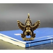 Brass Garuda Charm Buddhist Symbol Antique Style Necklace Pendant Jewelry Craft