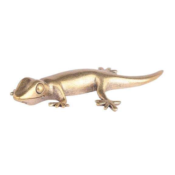 Brass Gecko Desk Unique Table Ornament for Home and Tea Table Stylish Brass Figurine
