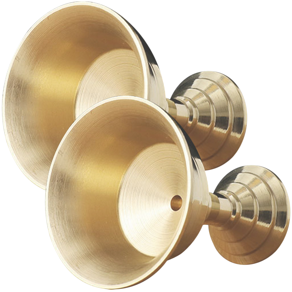 Brass Ghee Lamp Holder Candle for Jar Candles Cone Stand Gold