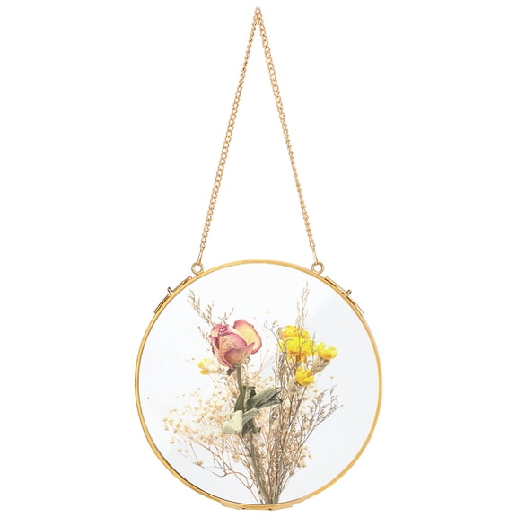 Brass & Glass Hanging Photo Frame DIY Artwork Display Frame Golden 400mm
