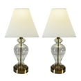 thumbnail image 1 of Brass Glass Urn Table Lamp- Square Shade 2 Pack, 1 of 4