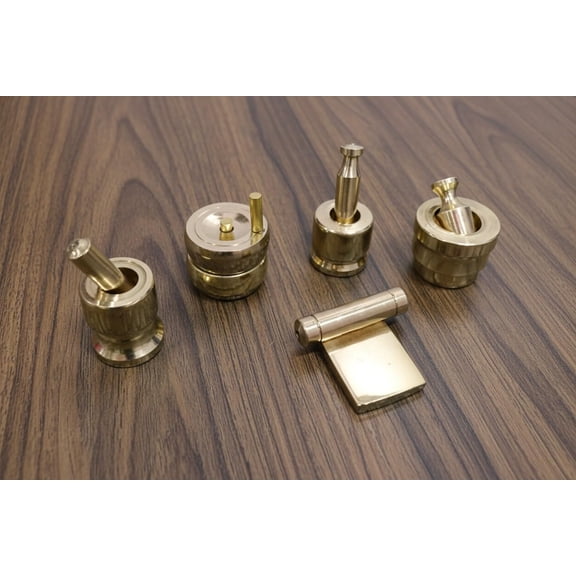 Brass Gowramma Set  Traditional Ritual Ensemble - 5 pieces