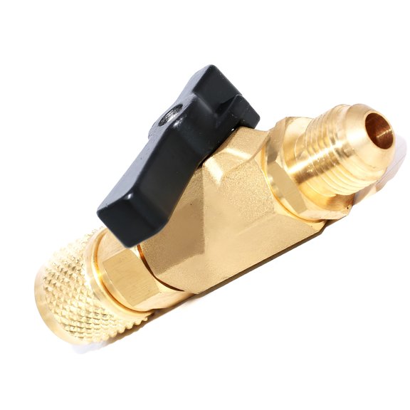 Brass HVAC Service Valves 3/8inch Straight for Refrigerating Charging Safe Enduring