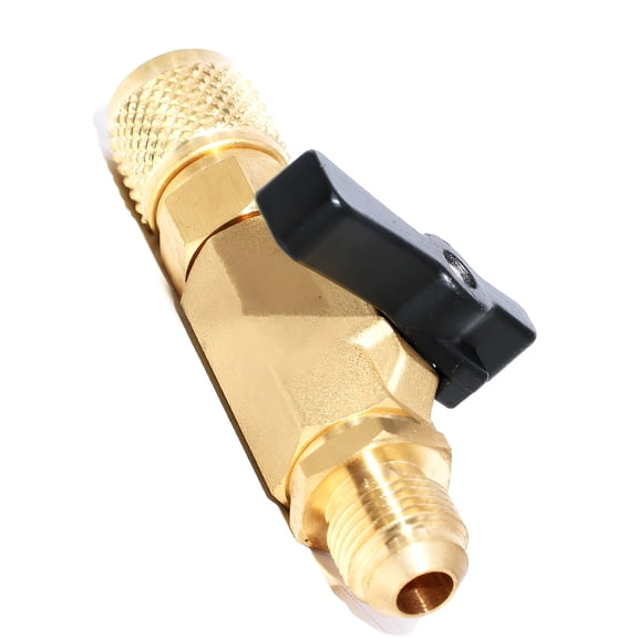 Brass HVAC Service Valves 3/8inch Straight for Refrigerating Charging Safe Enduring