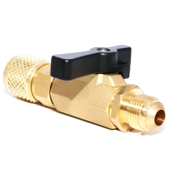 Brass HVAC Service Valves 3/8inch Straight for Refrigerating Charging Safe Enduring