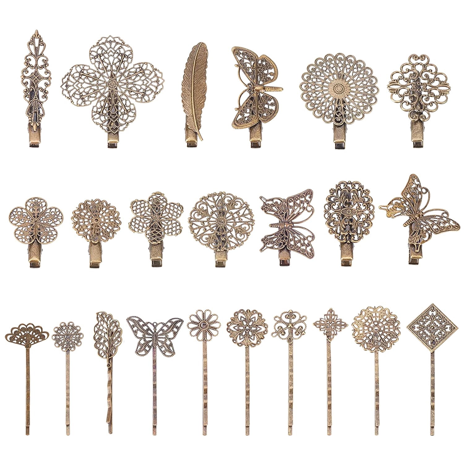 1 Piece Antique Bronze Hair Comb Charm – Jewelry Making & Craft Supplies – Repair & DIY Findings
