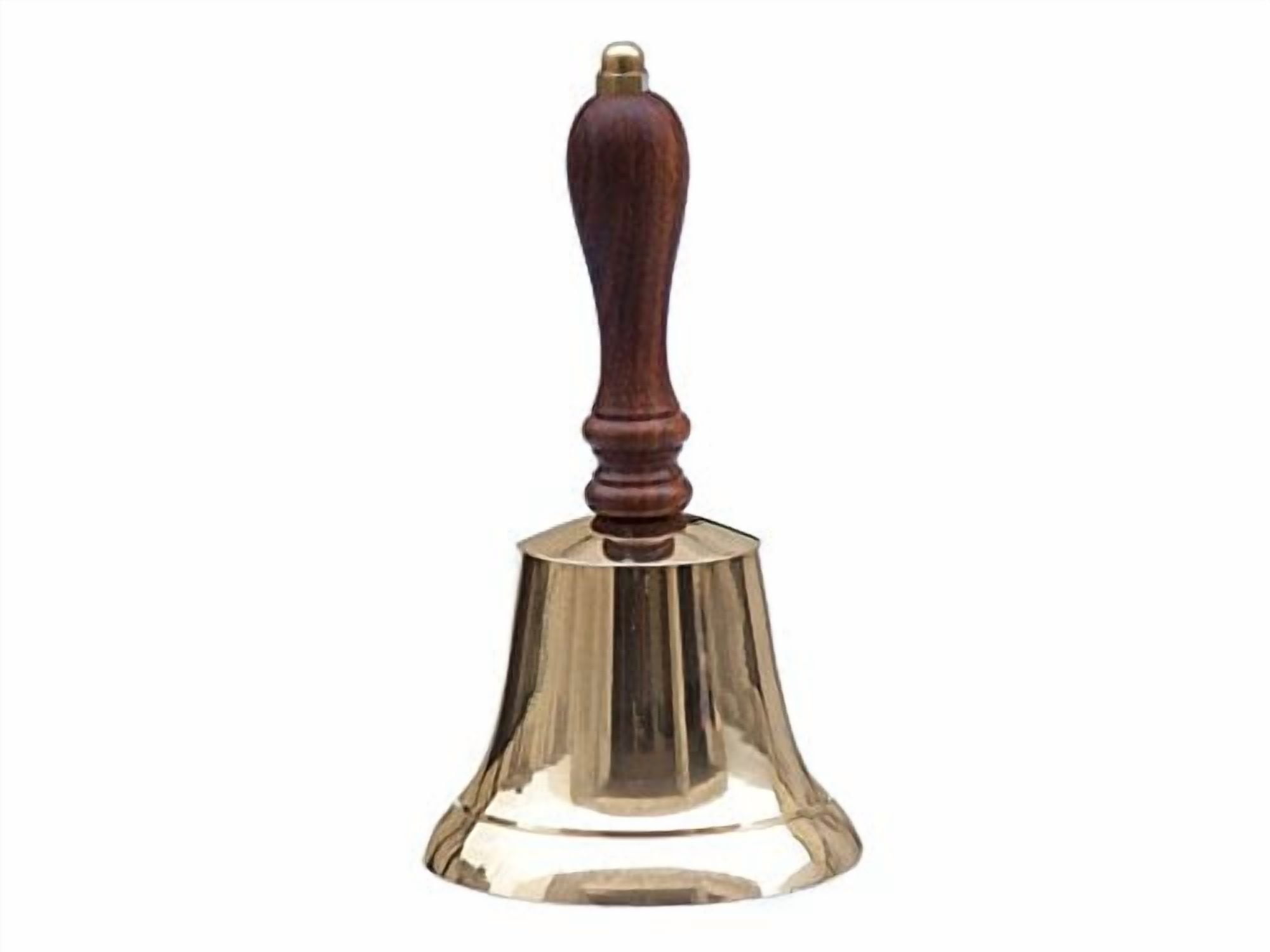 Brass Hand Bell 9" - Hand Held Bell - Unique Nautical Gift - Marine Bell - Bras
