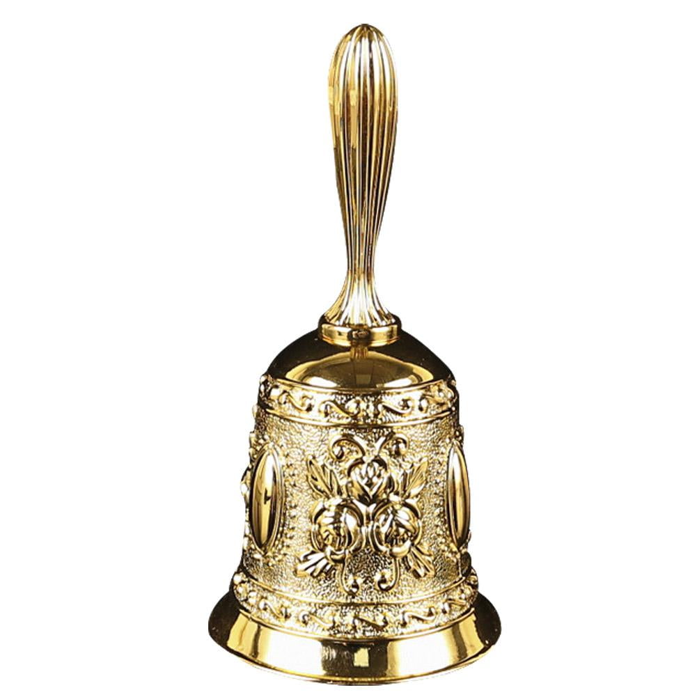 Brass Hand Call Bell - Portable Dinner Bell For Kitchen, Cafe & Elderly Call