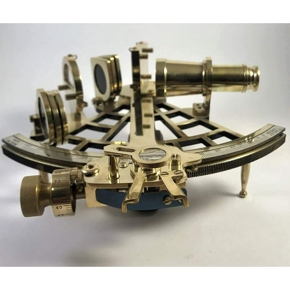 Brass Hand-Made 9" Sextant | Nautical Working Sextant | Marine NAVIGATIONAL Ship Instrument | Working Brass Sextant