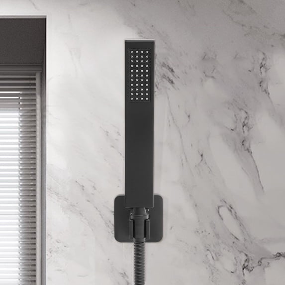 Brass Hand Shower Head for Bathroom Shower with Wall Connector and Hose Set