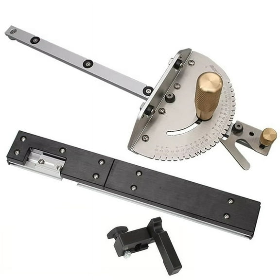 Brass Handle 450mm Miter Gauge with Box Joint Jig Track Stop Table Saw Router Miter Gauge Saw ,High Precision