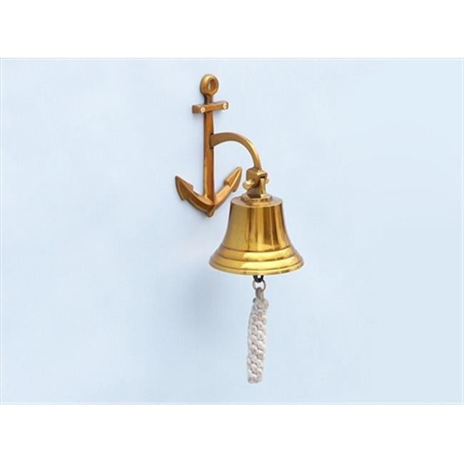 Brass Hanging Anchor Bell 8 in. Decorative Accent - Walmart.com