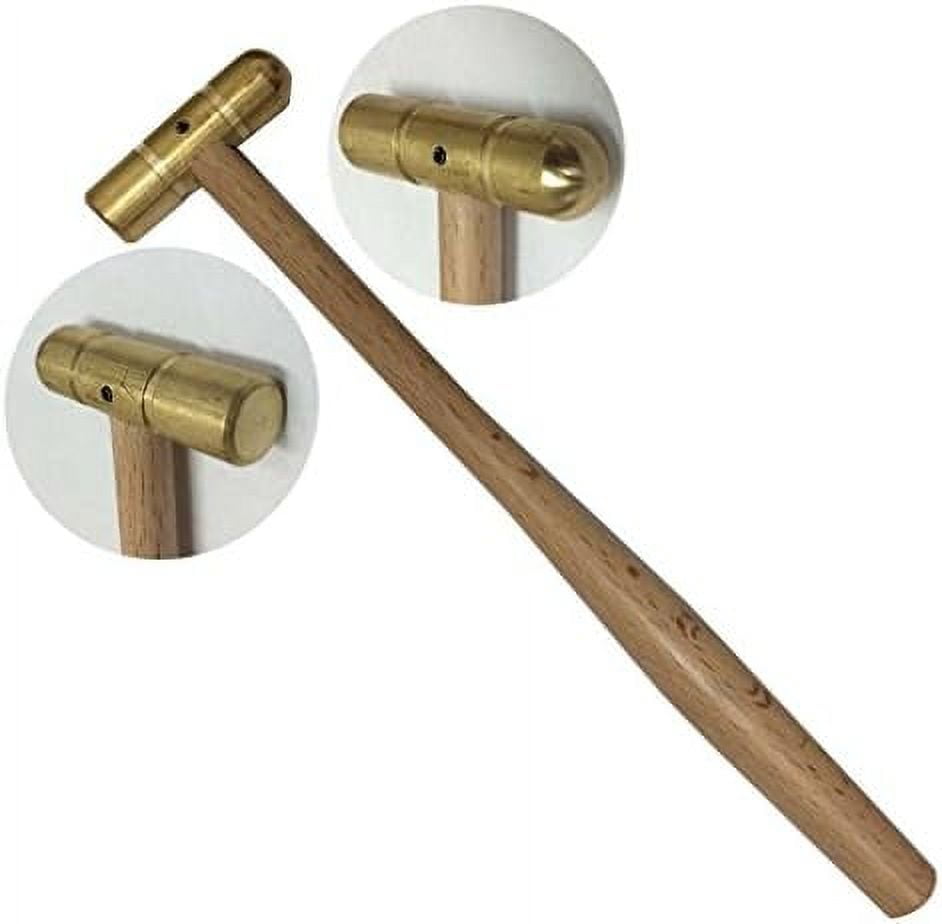 Brass Head Hammer 1/2" Dome And Flat Striking Surfaces 2.4 Ounce