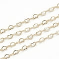 thumbnail image 1 of Brass Heart Link Chains Soldered Cadmium Free Nickel Free Lead Free with Spool Real 18K golden Plated 2x1.5x0.2mm 98.42 Feet(30m)/roll, 1 of 3