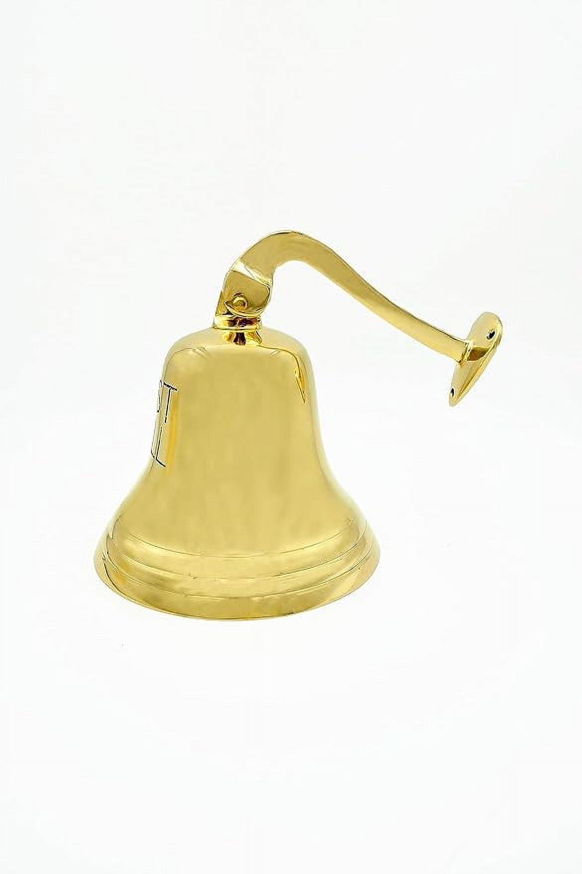 Brass Heavy Bracket Ship Bell I Nautical Bell Decor Brass Ship Bell