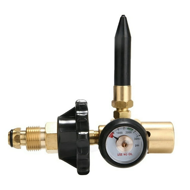 Brass Helium Balloon Inflator Regulator with Pressure Gauge for G5/8