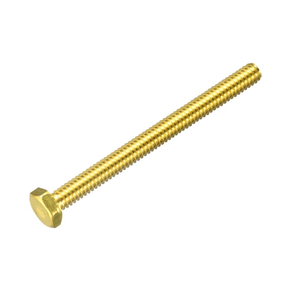 Brass Hex Bolts, 1/4-20x3" 1 Pack Fully Thread Grade 4.8 Machine Screws