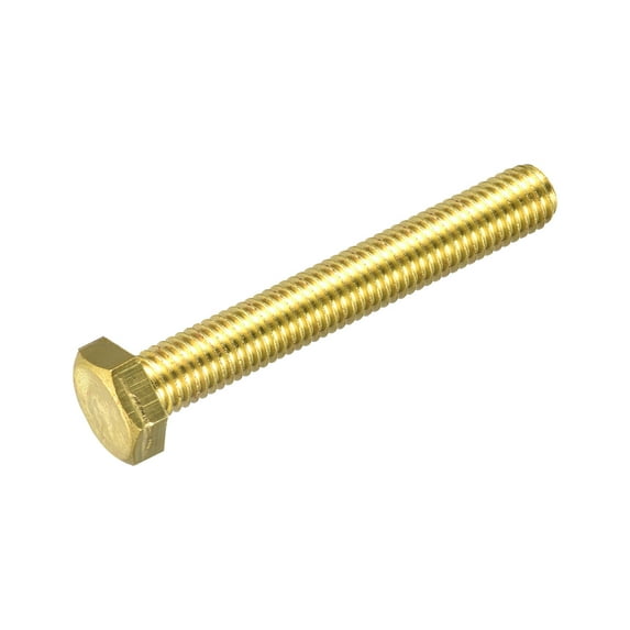 Brass Hex Bolts, M12x80mm 1 Pack Fully Thread Grade 4.8 Machine Screws