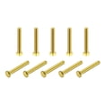 thumbnail image 1 of Brass Hex Bolts, M6x40mm 10 Pack Fully Thread Grade 4.8 Machine Screws, 1 of 5