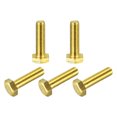 thumbnail image 1 of Brass Hex Bolts, M8x30mm 5 Pack Fully Thread Grade 4.8 Machine Screws, 1 of 5
