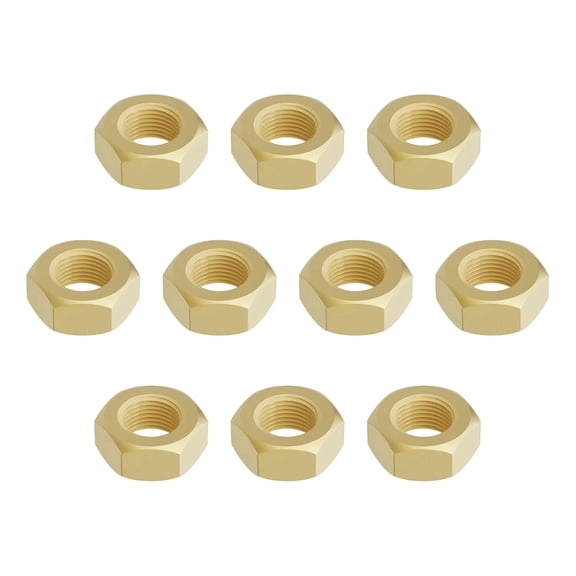 (M8x1.25-10Pcs)Brass Hex Nuts, Metric Coarse Thread Hexagon Nut,ISO 4032, Class 4.8 Screw Bolt Fasteners, Hardware Lock Nut(H52 Brass)