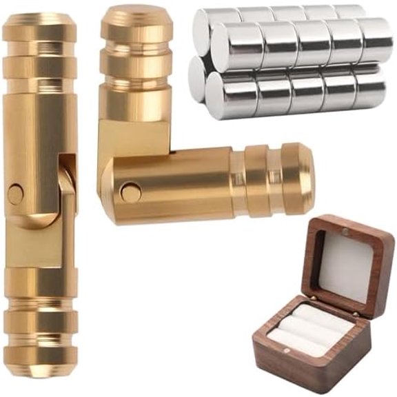 Brass Hidden Hinges Set, 25 Cylinder Hinges (4x17mm) with 25 Magnets (4x3mm), 270 Degree Folding,for Mini Jewelry Box, Music Box, DIY Woodworking Projects$$Tools & Hardware Other