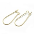 thumbnail image 1 of Brass Hoop Earrings Cadmium Free & Nickel Free & Lead Free Real 18K golden Plated 18 Gauge 37x14mm Pin: 1mm, 1 of 3