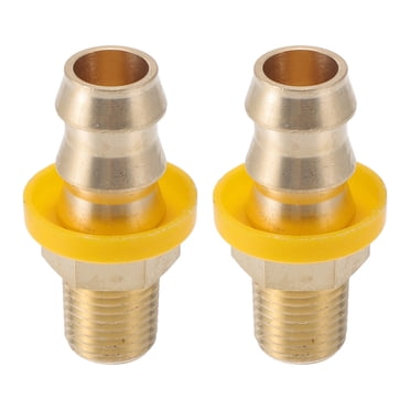 1" Hose Barb X 3/4" Male NPT Brass Adapter - Threaded Fitting For Fuel/Water/Air