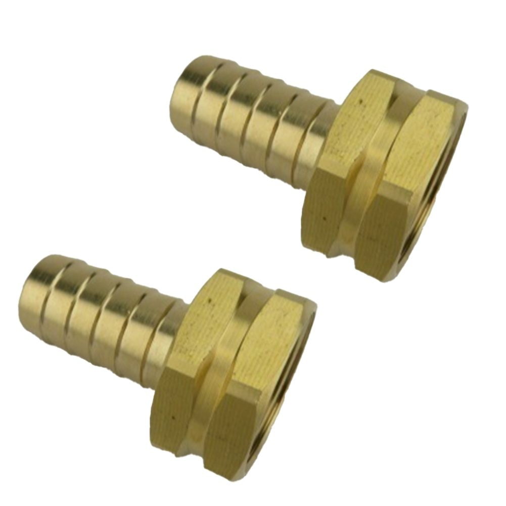  Foto zu Brass Hose Fittings Set 2 Pieces 3/8 Barb and 3/4 GHT Female Connector 