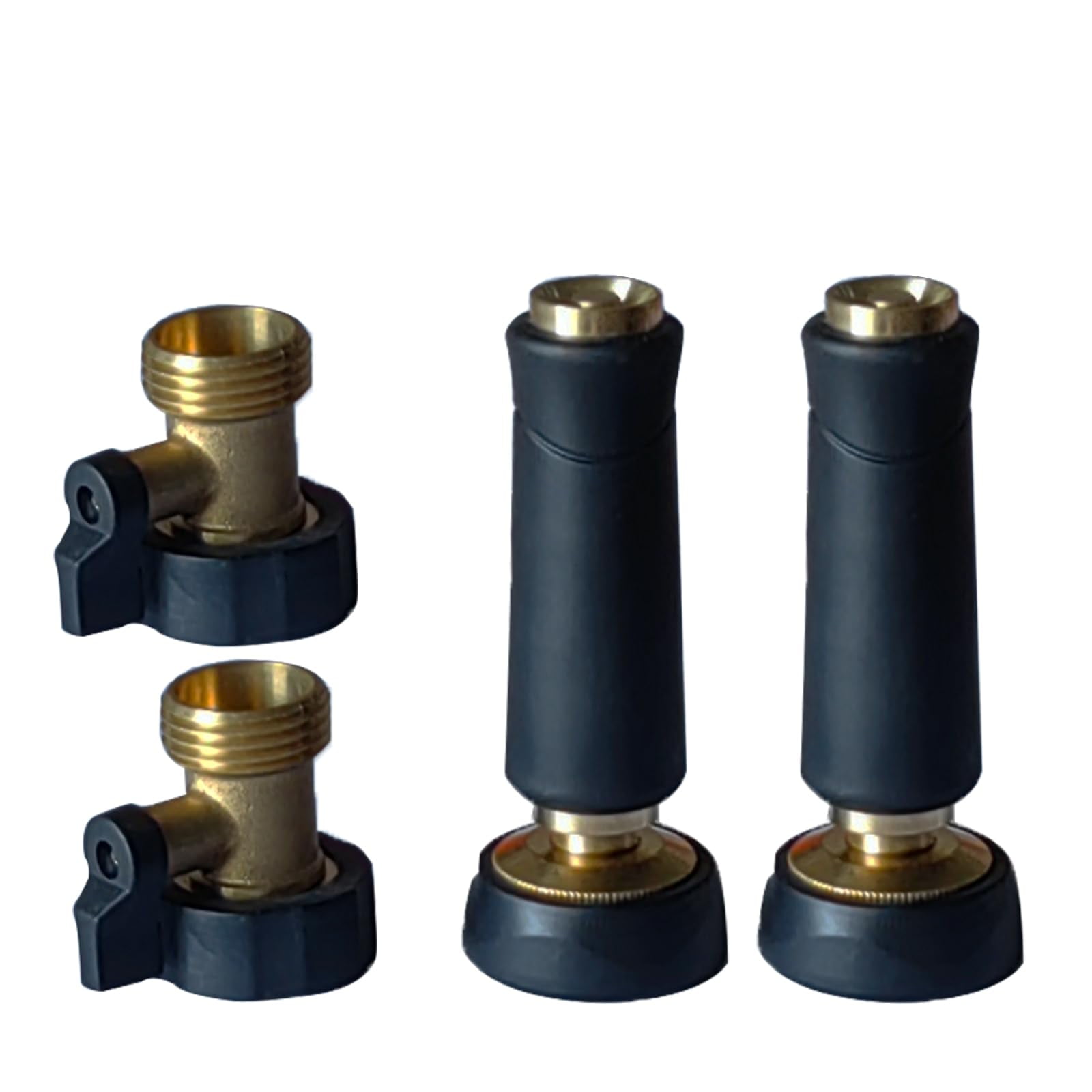 Brass Hose Nozzle, HeavyDuty Adjustable Garden Twist Hose Nozzle with